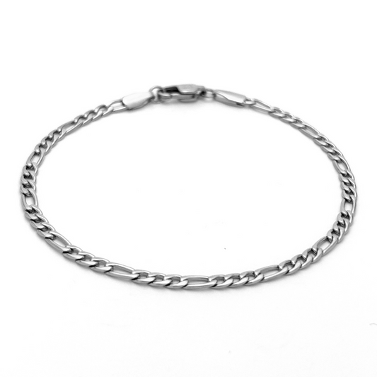 Silver Figaro Bracelet